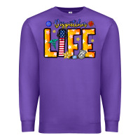 Purple name tribute to first responder dispatchers Premium Sweatshirt - CowhideDigitalArt