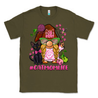 Army Green cat mom  life gnome Classic Tee - BarkalooDesign