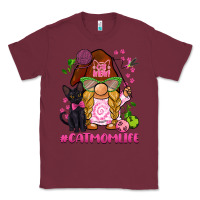 Burgundy cat mom  life gnome Classic Tee - BarkalooDesign