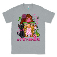 Heather Grey cat mom  life gnome Classic Tee - BarkalooDesign