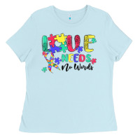 Love Needs No Words Autism Ladies Tee | Teevron