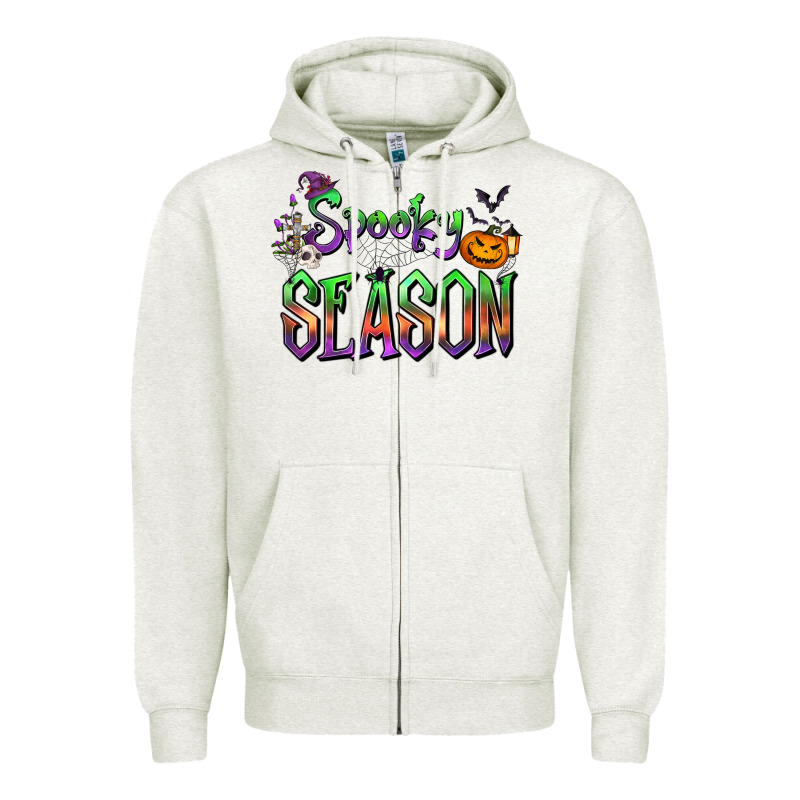 Halloween Spooky Season Zipper Hoodie by FaDigitalArtStudio | Teevron