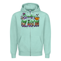 Seafoam Halloween Spooky Season Zipper Hoodie - FaDigitalArtStudio