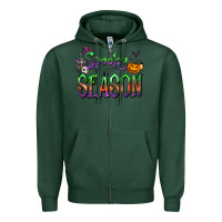 Sports Green Halloween Spooky Season Zipper Hoodie - FaDigitalArtStudio