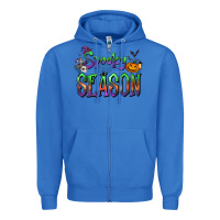 True Royal Halloween Spooky Season Zipper Hoodie - FaDigitalArtStudio