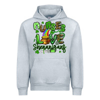 Heather Grey nurses love shenanigans st patricks day Urban Hoodie - Artiststas