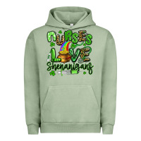 Pigment Oil Green nurses love shenanigans st patricks day Urban Hoodie - Artiststas