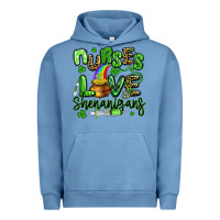 Pigment Pebble Blue nurses love shenanigans st patricks day Urban Hoodie - Artiststas