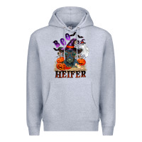 Heather Grey Boo heifer black angus Premium Hoodie - RanaPortraitStore