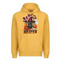 Mustard Boo heifer black angus Premium Hoodie - RanaPortraitStore