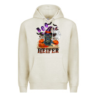 Oatmeal Heather Boo heifer black angus Premium Hoodie - RanaPortraitStore