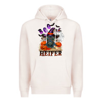 Pale Pink Boo heifer black angus Premium Hoodie - RanaPortraitStore