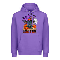 Purple Boo heifer black angus Premium Hoodie - RanaPortraitStore