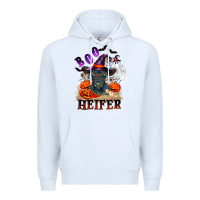 White Boo heifer black angus Premium Hoodie - RanaPortraitStore