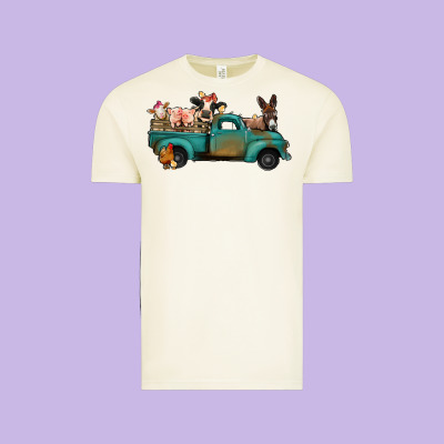 Farm Animals Truck Vintage Tee Designed By Bettercallsaul