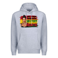 Heather Grey black history month black girl Premium Hoodie - FaDigitalArtStudio