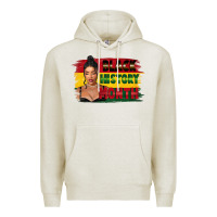 Oatmeal Heather black history month black girl Premium Hoodie - FaDigitalArtStudio