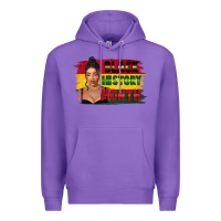 Purple black history month black girl Premium Hoodie - FaDigitalArtStudio