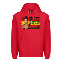 Red black history month black girl Premium Hoodie - FaDigitalArtStudio