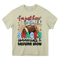 Mossy im just here for the snacks commercials and  halftime show Heavy Core Tee - MaliasSmallBusiness