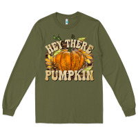 Army Green Hey There Pumpkin Long Sleeve Tee - texasbilliewilder