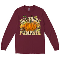 Burgundy Hey There Pumpkin Long Sleeve Tee - texasbilliewilder