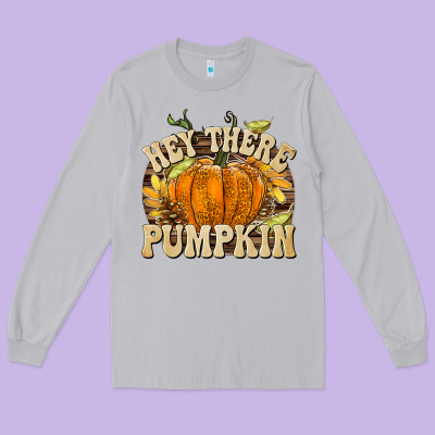 Hey There Pumpkin Long Sleeve Tee Designed By Texasbilliewilder