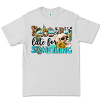 Dove Grey probably late for something Premium Tee - NancyCooperArtShop