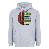 Heather Grey hispanic heritage month hand fan Heavyweight Hoodie - BundleAndBundleShop