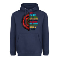 Navy hispanic heritage month hand fan Heavyweight Hoodie - BundleAndBundleShop