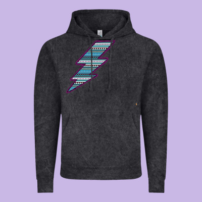 Purple Border Aztec Pattern Lightning Vintage Hoodie Designed By Bettercallsaul