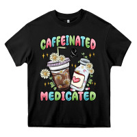 Black caffeinated and medicated Heavy Core Tee - MaliasSmallBusiness