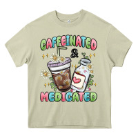 Mossy caffeinated and medicated Heavy Core Tee - MaliasSmallBusiness