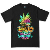 Black tie dye pineapple, summer Premium Tee - JahusDesignShop