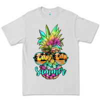 Dove Grey tie dye pineapple, summer Premium Tee - JahusDesignShop