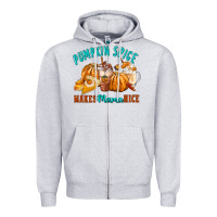 Heather Grey Pumpkin Spice Make Mama Nice Zipper Hoodie - FaDigitalArtStudio
