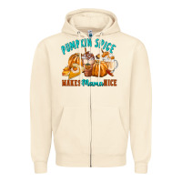Sandshell Pumpkin Spice Make Mama Nice Zipper Hoodie - FaDigitalArtStudio