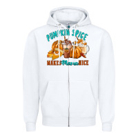 White Pumpkin Spice Make Mama Nice Zipper Hoodie - FaDigitalArtStudio