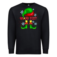 Black Elf Your Text Premium Sweatshirt - CowhideDigitalArt