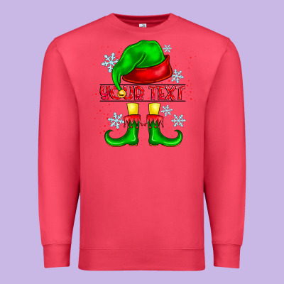 Elf Your Text Premium Sweatshirt Designed By Cowhidedigitalart
