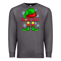 Charcoal Heather Elf Your Text Premium Sweatshirt - CowhideDigitalArt
