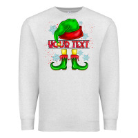Oatmeal Heather Elf Your Text Premium Sweatshirt - CowhideDigitalArt