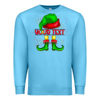 Ocean Blue Elf Your Text Premium Sweatshirt - CowhideDigitalArt