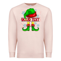 Pale Pink Elf Your Text Premium Sweatshirt - CowhideDigitalArt