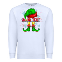 White Elf Your Text Premium Sweatshirt - CowhideDigitalArt