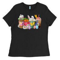 Black Easter coffee cups Ladies Tee - NancyCooperArtShop
