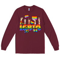 Burgundy LGBTQ+ Long Sleeve Tee - NancyCooperArtShop