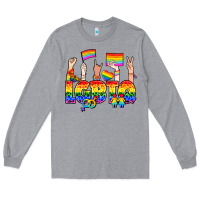 Heather Grey LGBTQ+ Long Sleeve Tee - NancyCooperArtShop