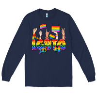 Navy LGBTQ+ Long Sleeve Tee - NancyCooperArtShop
