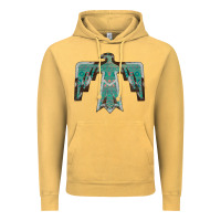 Vintage Mustard Cowhide Aztec Thunderbird Vintage Hoodie - Bettercallsaul